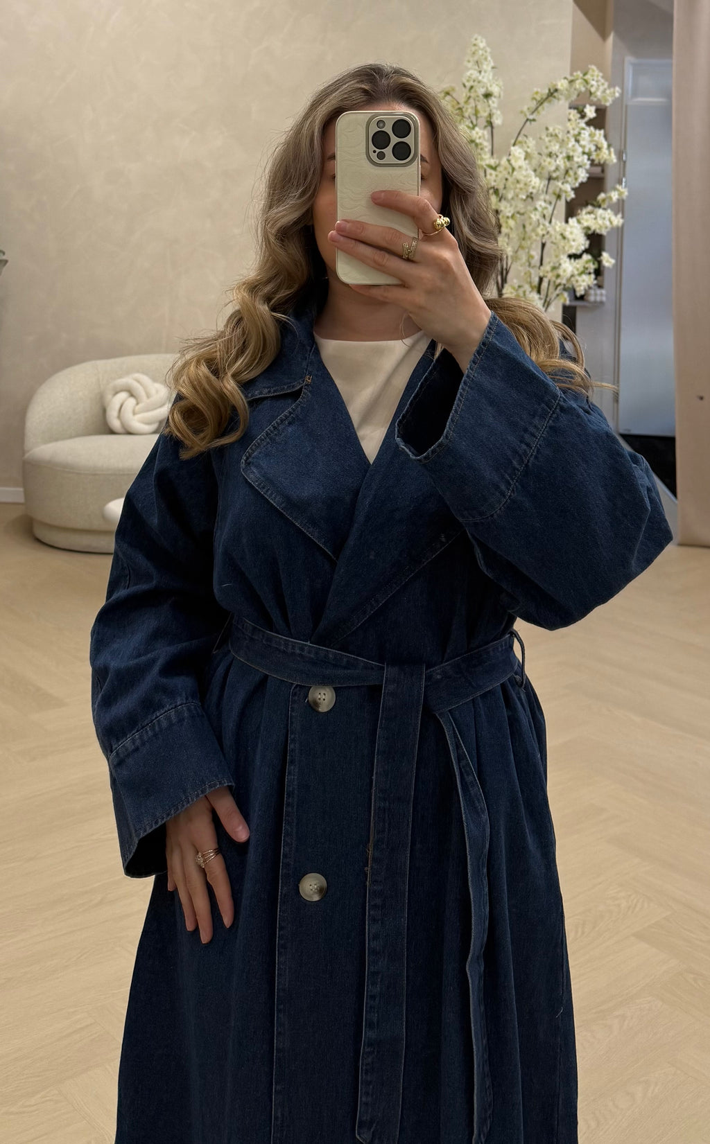 Denim trenchcoat